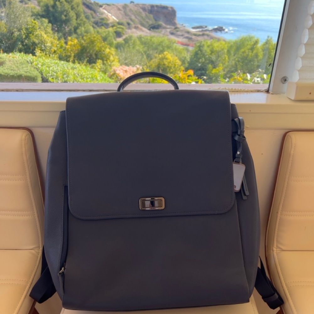 New TUMI Stanton Lisette Leather Backpack